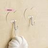 Heart Shape Non-Punching Plastic Hooks Transparent Self-Adhesive Love Hangers Multi-Purpose Storage Rack for Keys And Towels