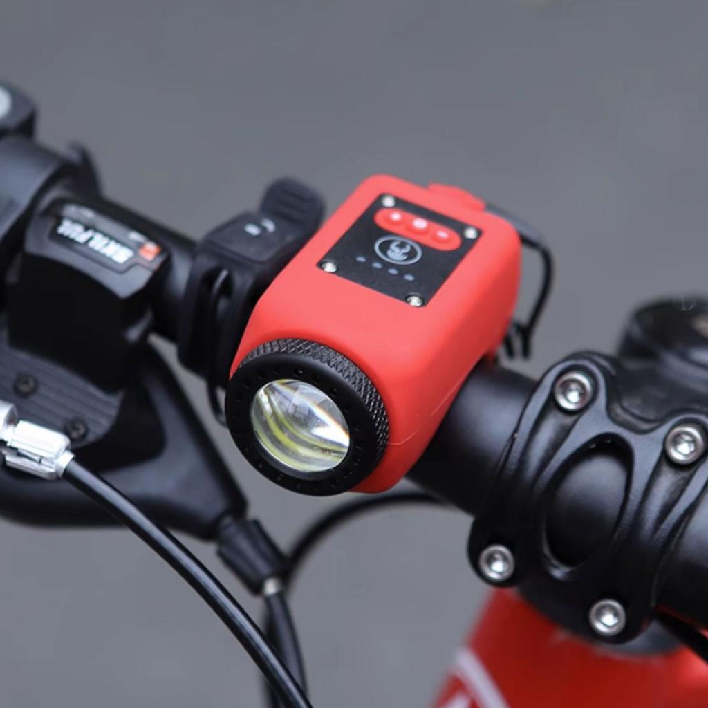 Electric Bike Horn Bike Light Waterproofs Bicycles Front Light 110dB Bicycles Electric Horn Front Headlight Enduring