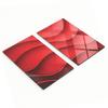 Glass Snack Serving Boards Abstract 3D Pattern 2x30x52 Cm