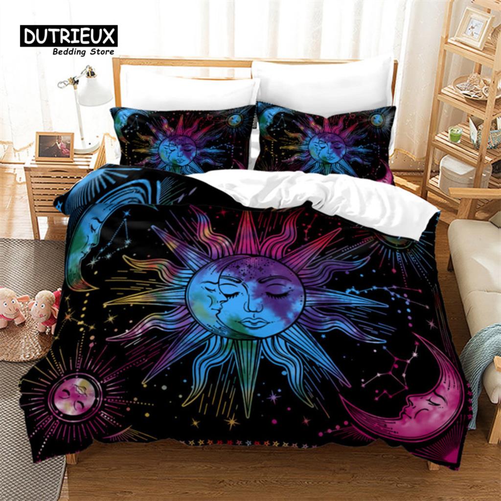 Comfortable Stylish Pattern Duvet Cover Set With Duvet Cover And Pillowcases King Queen Twin Sizes For Boys Girls And Kids