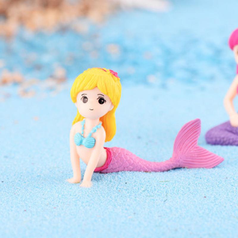 Pvc Cute Mermaid  Ornament Micro Landscape Creative Aquarium Fish Tank Desk Decoration Accessories