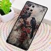 Goth Raven Silicone Phone Case For Samsung Galaxy Note 10 Pro S26 S25 S24 S23 S22 S21 Plus S25Ultra Capa Cover