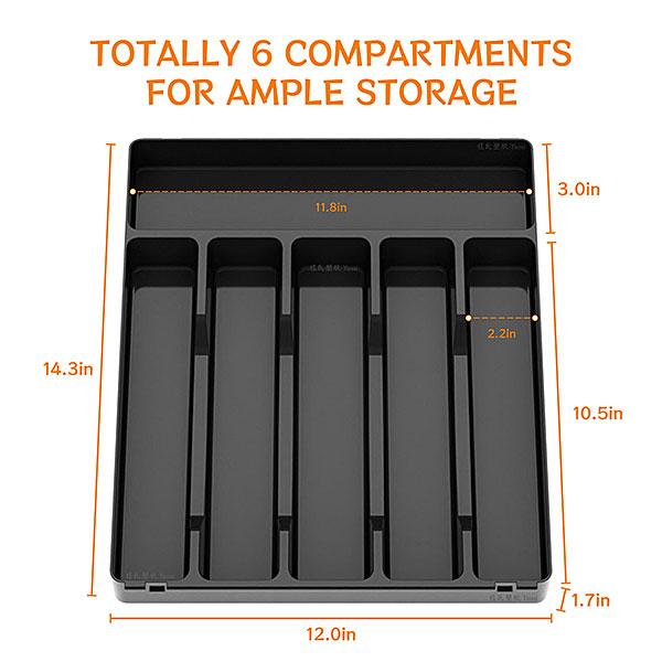 Expandable Silverware Drawer Organizer Kitchen Flatware Cutlery Holder Adjustable Spoon Fork Knives Utensil Drawer Storage Trays 10390₽