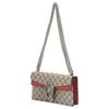 Gucci Dionysus Tigerkopf Nieten Doppel G Logo Aufdruck Leinwand und Leder Patchwork Muschel Tasche