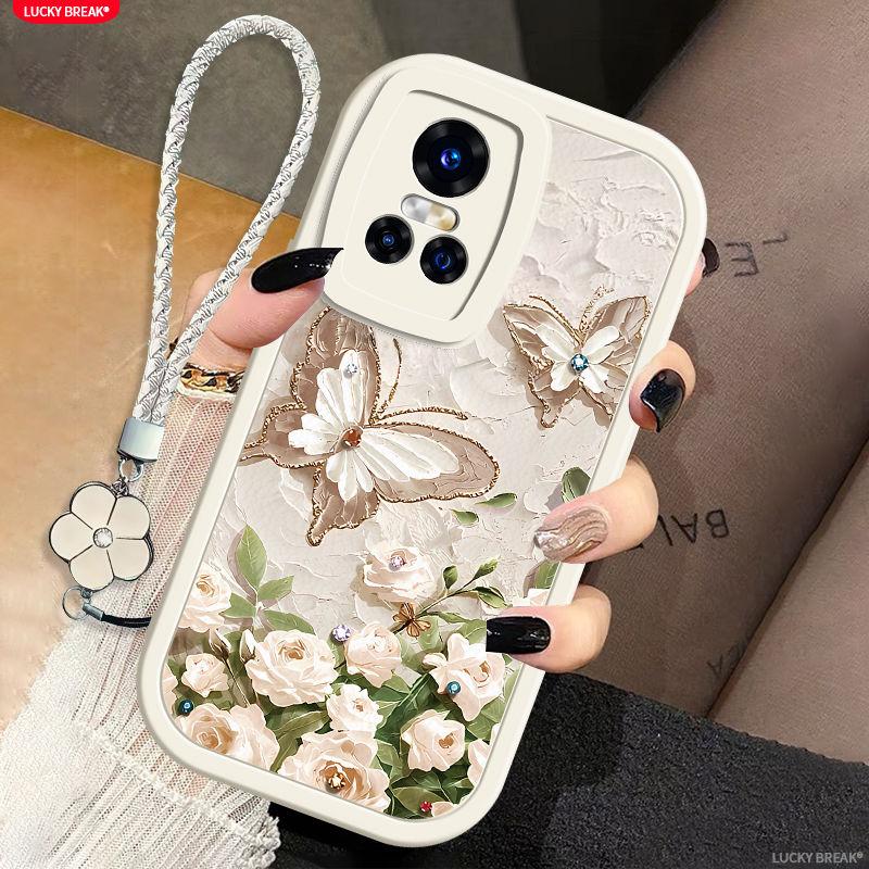 RealmeGTNeo3 Mobile Phone Case New Butterfly Rose All-inclusive Summer Internet Celebrity Silicone Anti-drop Soft Case