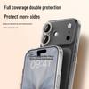 Baizou Ultra-Thin Frosted Transparent iPhone Case with Integrated Glass Lens Protector