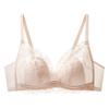Comfortable French lace underwear ultra-thin anti-bumping rabbit ear cup without steel ring large chest small anti-sagging bra