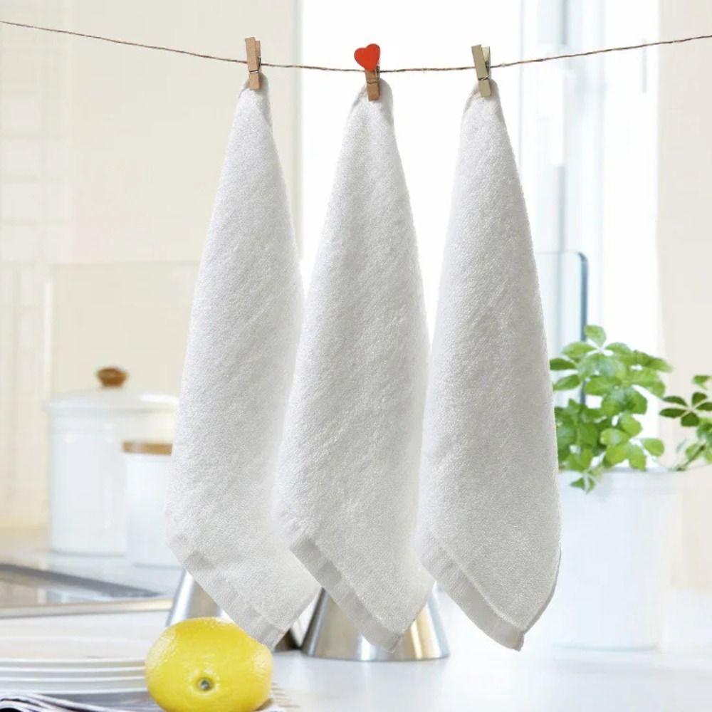5PCS Fiber Fabric Children Towel Super Soft Wash Face Towel Saliva Towel Hand Towel Bathing