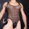 Mens Gay Bodysuit Mesh Breathable Leotard Wrestling Singlet Elastic Male Underwear Sexy Jumpsuits Sex Clothes Body Shaper Romper