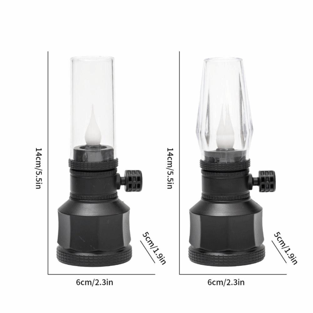 Vintage Battery Operated Electronic Lamp LED Light Clear Flameless Oil Lamp Flameless Candlestick Christmas Light