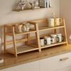 Organizzatore di Tazze a Doppio Strato, Scaffale Portaoggetti Stile Rattan, Portaoggetti da Tavolo per Cucina, Vassoio Multifunzionale per Organizzazione Casa Ufficio Campeggio