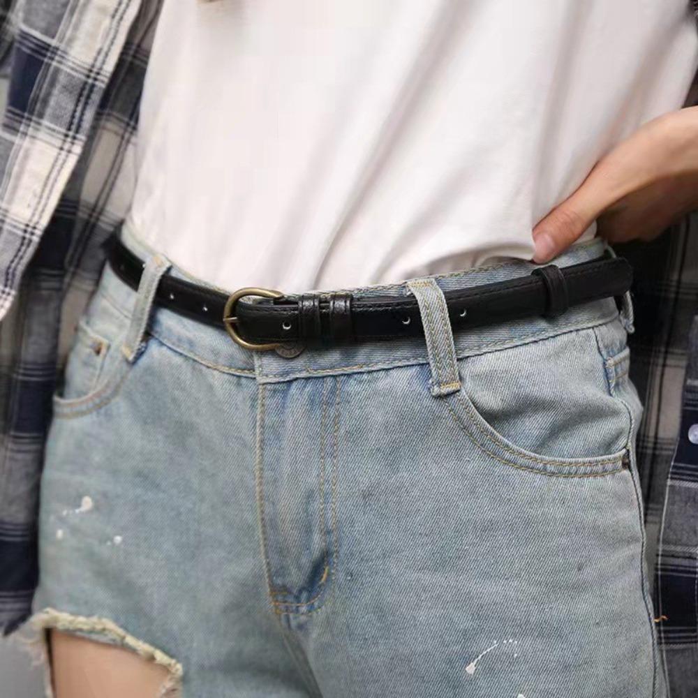 New PU Leather Belt Luxury Design Retro Style Pin Buckle Waistband Versatile Casual Women Waistband Women