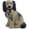 Handbemaltes blau-weißes Porzellan Hundepaar Kleine Figuren Heimdeko