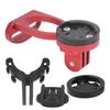 Bike Computer Stem Extension Bracket Aluminium Alloy with Flashlight Clip Bracket AdapterRed