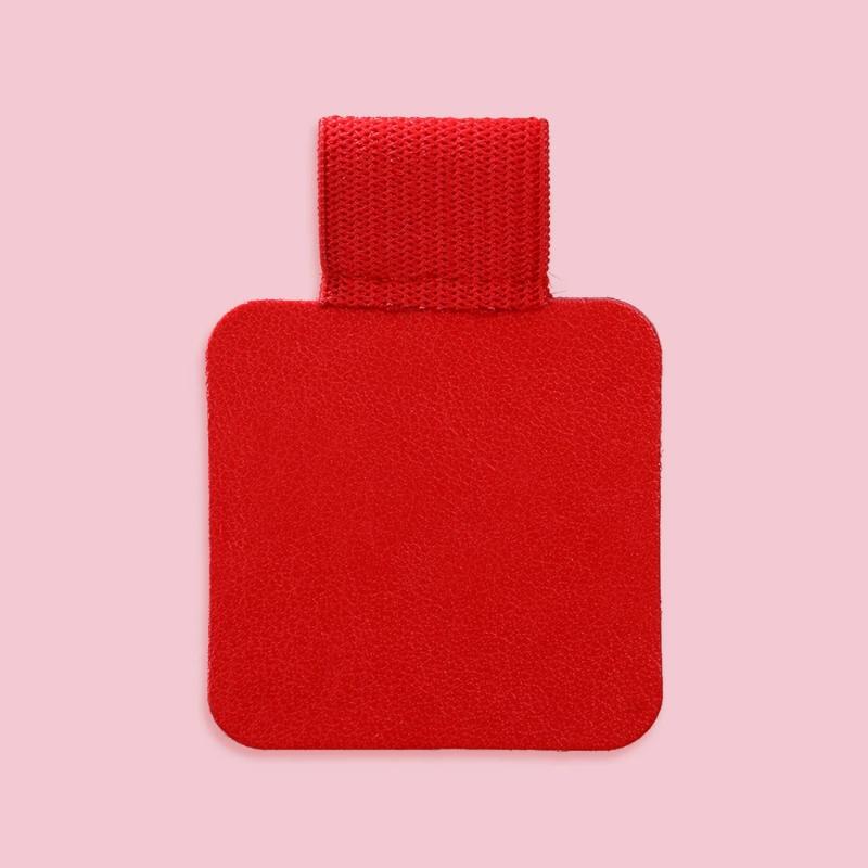 Tragbarer Stiftclip PU-Leder Stifthalter Selbstklebend Bleistift Elastikschlaufe Abdeckring für Notizbuch Journal Klemmbrett