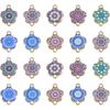 DanLingJewelry 30Pcs Random Flower Connector Charms Enamel Flower Charms with Double Loops for Jewelry Bracelets Making