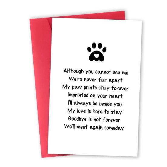 Pet Sympathy Card Dog Loss Condolence Card Doggy Bereavement Card for Dog Lover