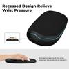 EooCoo Mouse Pad with Wrist Gel Wrist Hand Central Hollow Great for Small Wrist Pain Tendonitis Fatigue Cute For Office and Home Washable Black Rest,