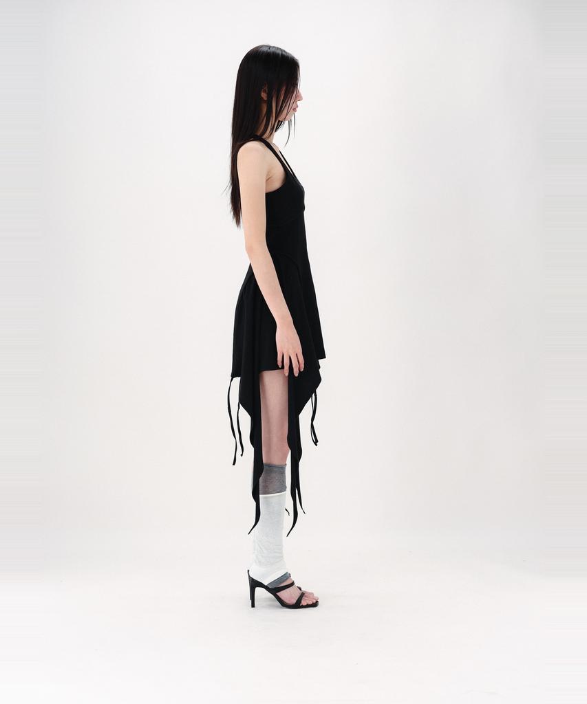 Nogtabeu Layered Sleeveless Mini Dress Black