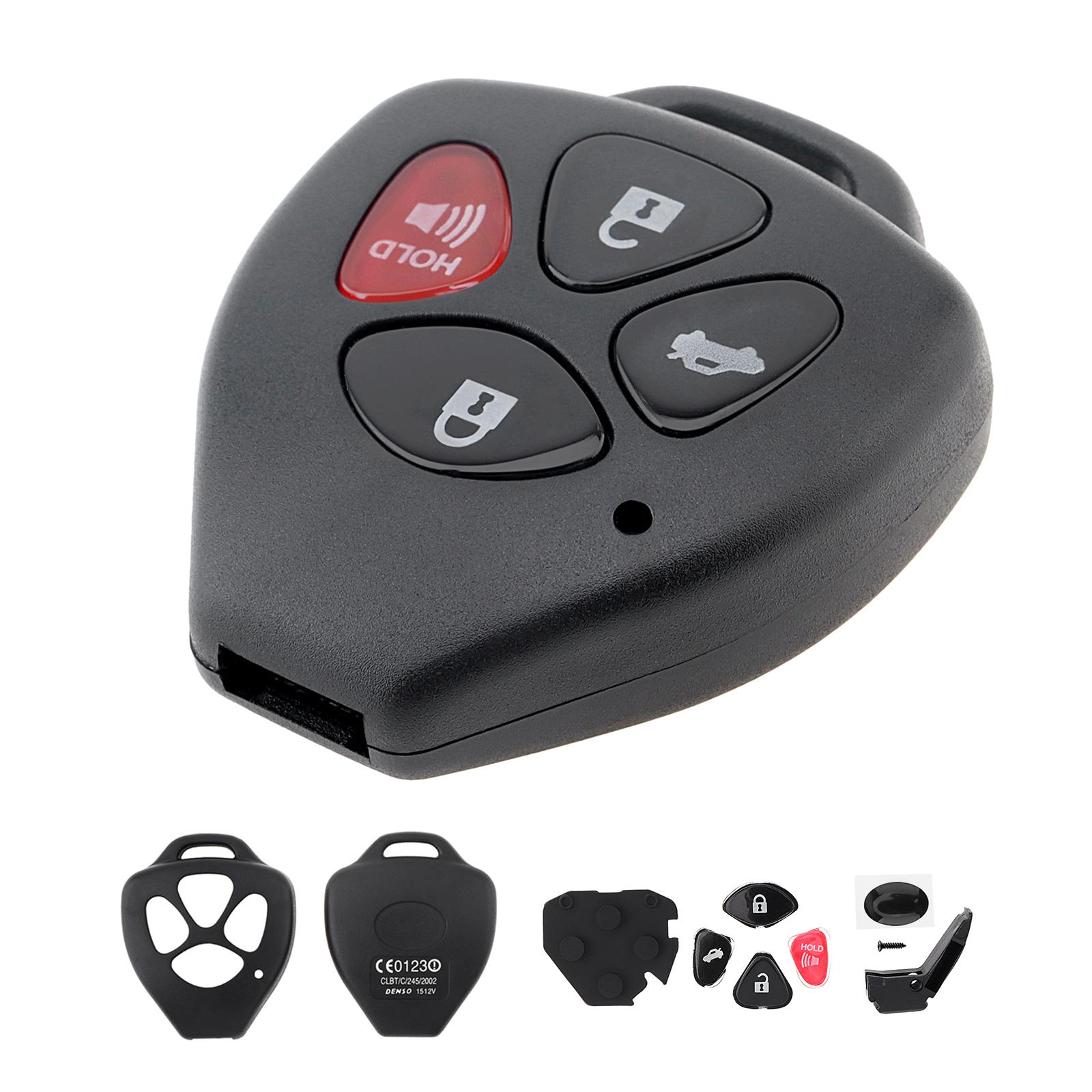 

4 Buttons Key Fob Shell Replacement Wear-resistant Universal Fit for Corolla RAV4 Yaris Venza Models