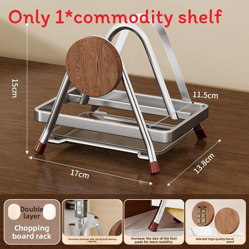 Wooden Kitchen Dish Drying Rack With Trapezoid Design For Home Use