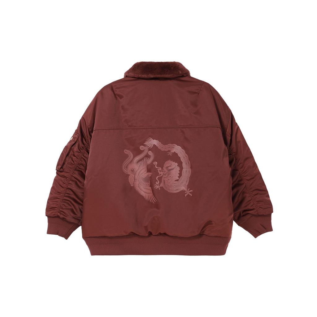 Jordan Einfarbige Freizeitjacke mit Rückendesign und Stehkragen Damenjacke Burgunderrot FZ6449-619