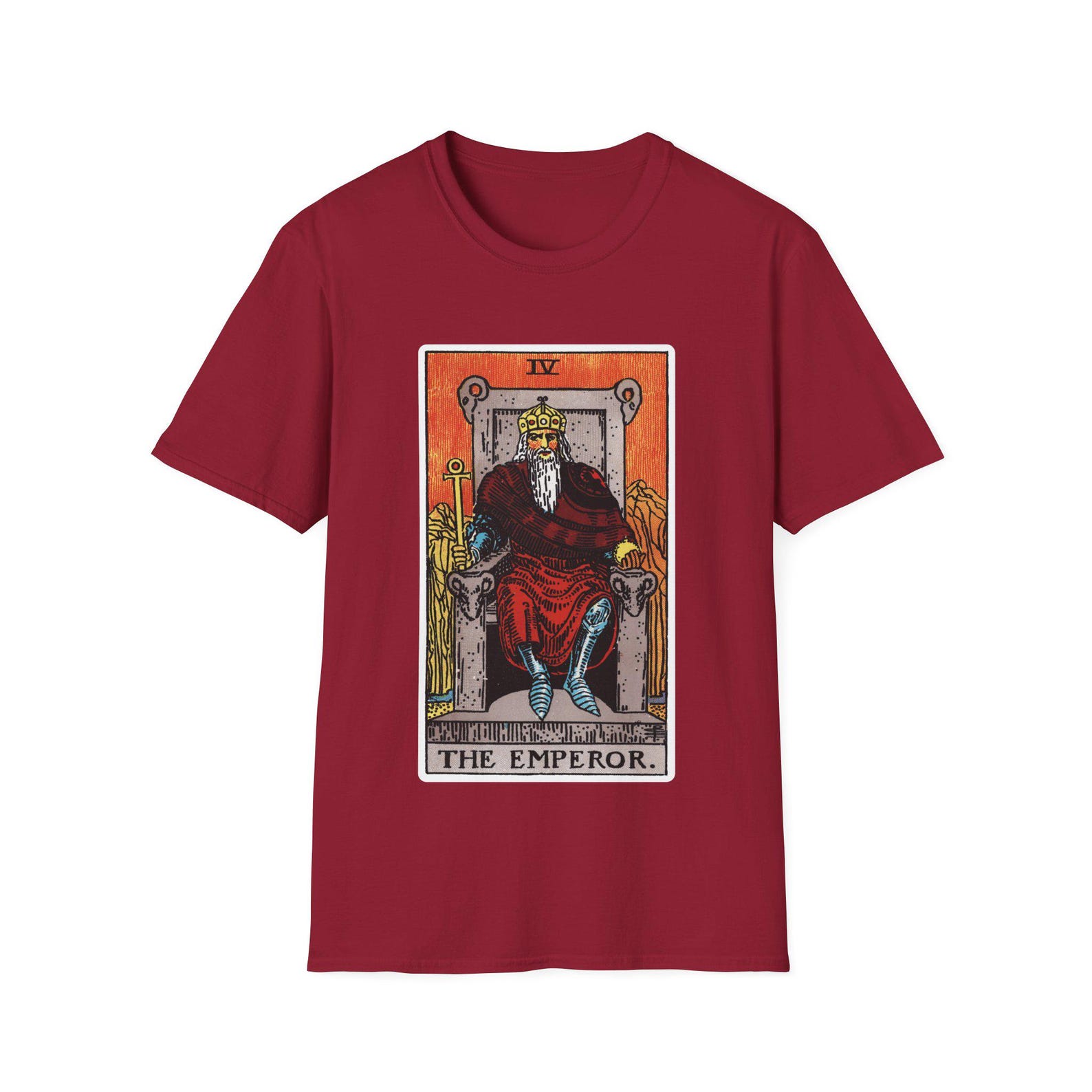 The Emperor Tarot Card T-Shirt | Major Arcana, Occult Mystic Tee S