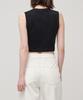 Musinsa Standard Woman Women'S Crew Neck Crop Sleeveless Top [Black]