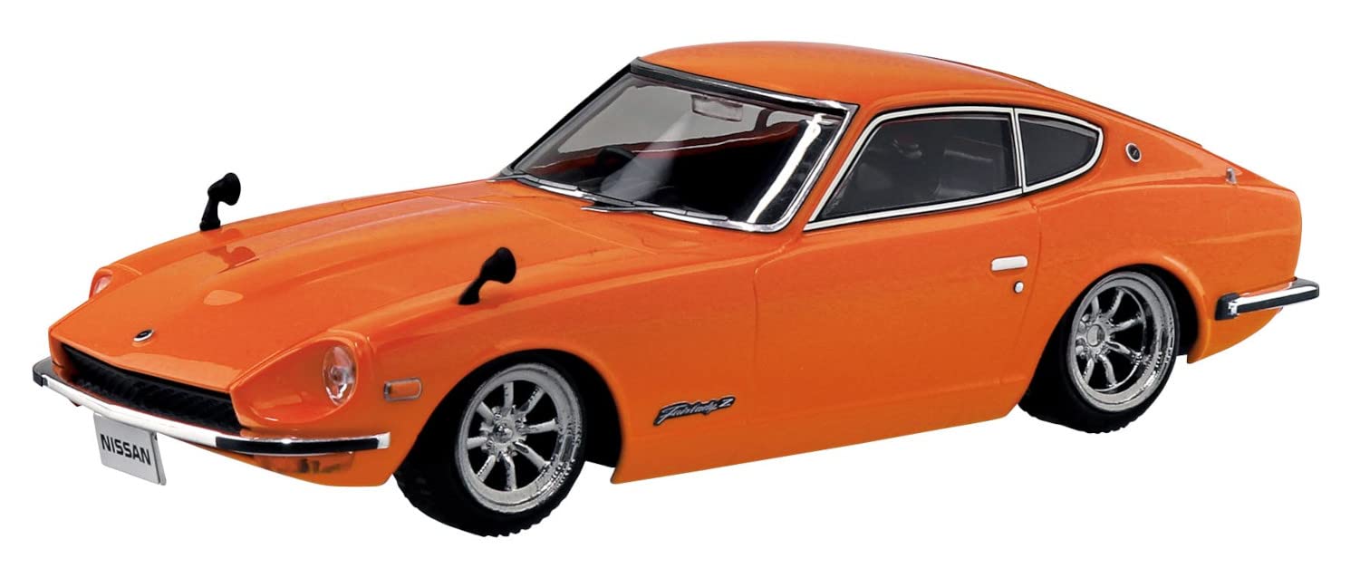 

Aoshima Bunka Kyozaisha 132 The Snap Kit Series Nissan S30 Fairlady Z Custom Wheel (Orange) Color-coded Plastic Model 13-SP3