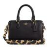 Rowan 18 Bolsa de Ombro Tote Transversal com Fecho de Zíper Couro com Textura Litchi Bolsas Pequenas Femininas Onça Multicolorida CW332-IMXAC