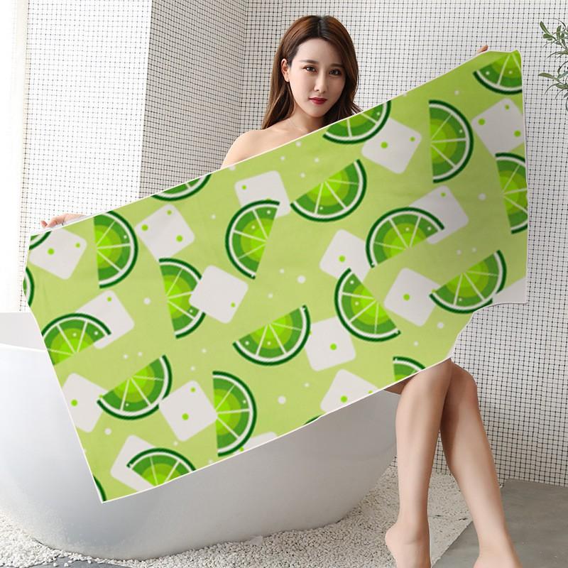 Ultrafine Microfiber Beach Towel Large Size Quick Dry Absorbent Digital Print Swim Cover Up Sun Protection Women Men Kids Pool Travel