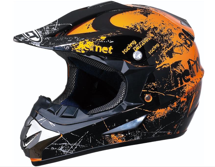LOVSI ABS Full Face Motocross Helmet Model 125 Replacement for ATV Pit Bike Off-road Use Sizes M/L/XL 1 Year Warranty DOT