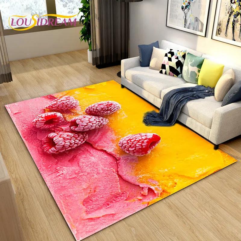 Fruits Series Kitchen Area Rug Carpet for Living Room Bedroom Playroom Sofa decor home Non-slip rug Floor Mat Soft