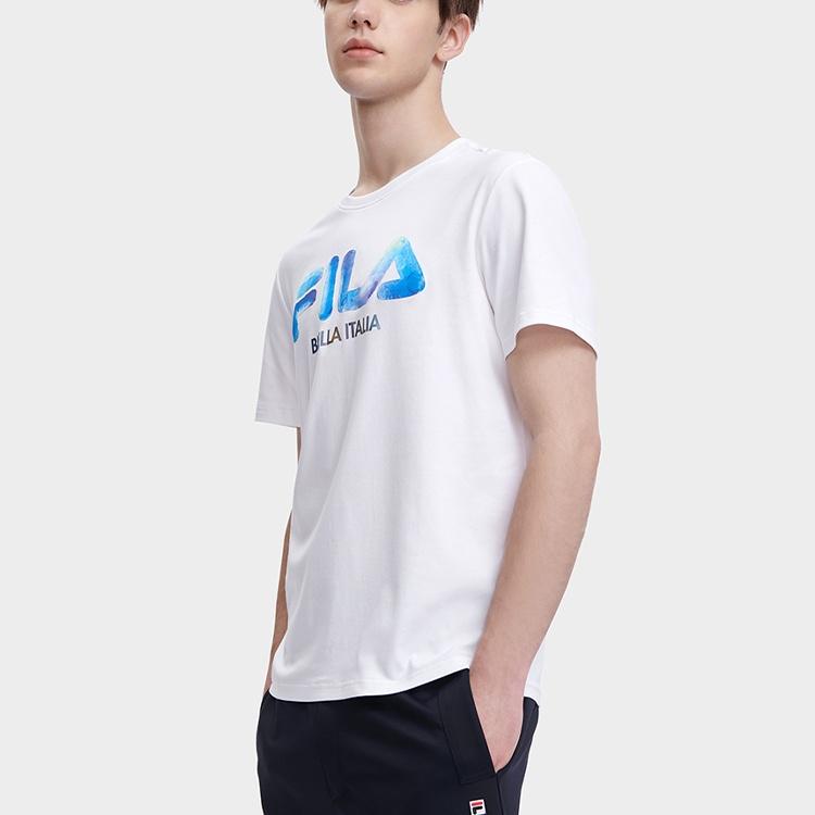Fila T Shirts Men's White Crew Neck Moderate Straight Fit F11M328114F-WT