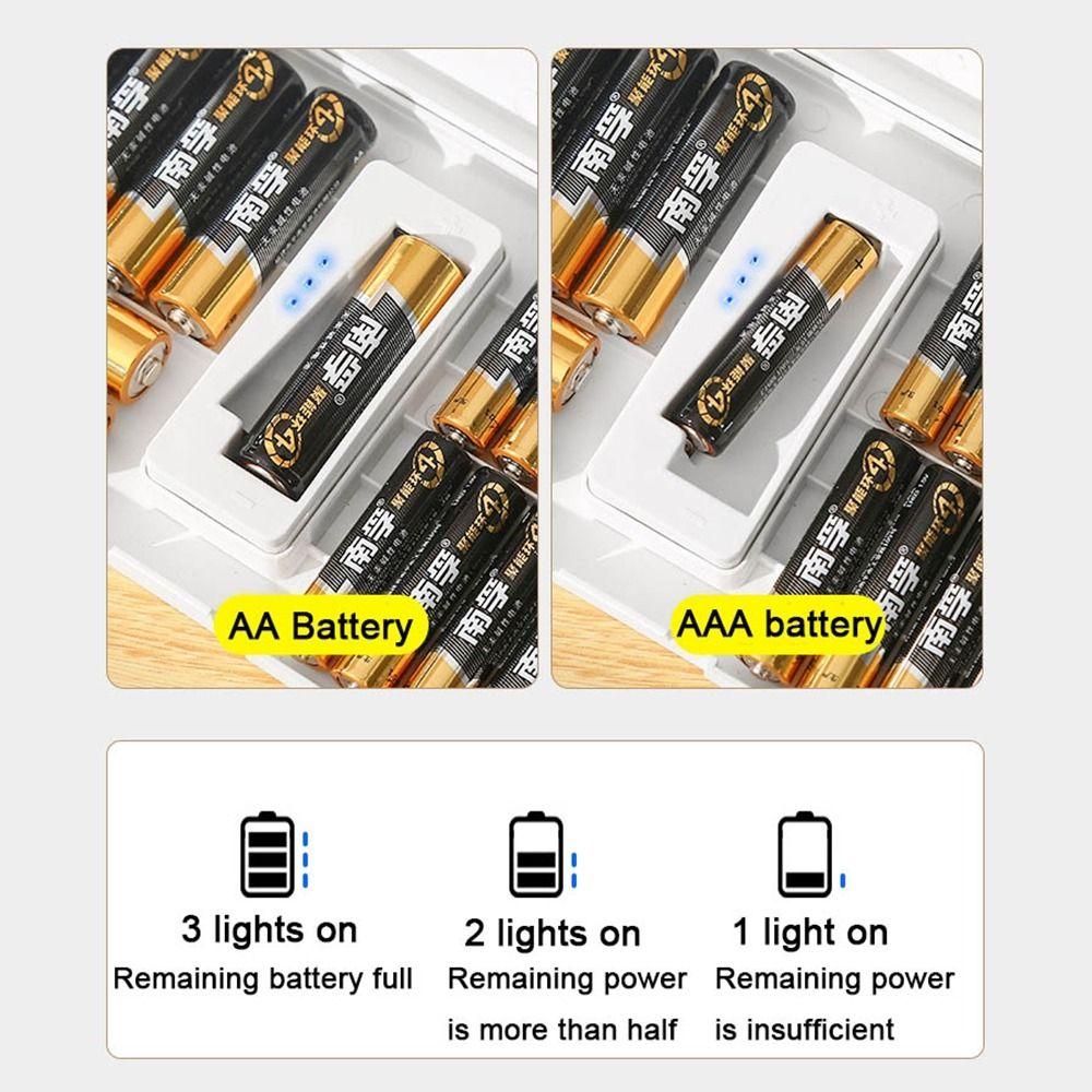 Fall Prevention Battery Case Plastic Data Cable Case Durable Battery Storage Box  Home