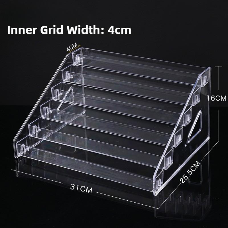 

Display Rack Transparent Doll Storage Shelf Plastic Makeup Organizer Racks Desk Photo Card Anime Badge Shelves Table Accessories