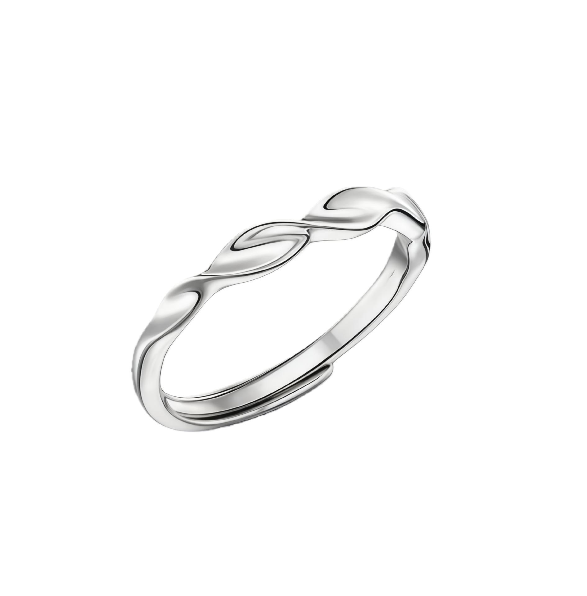 Sterling Silver Luminous Butterfly Couple Rings - Adjustable, High-End Design Open Adjustable