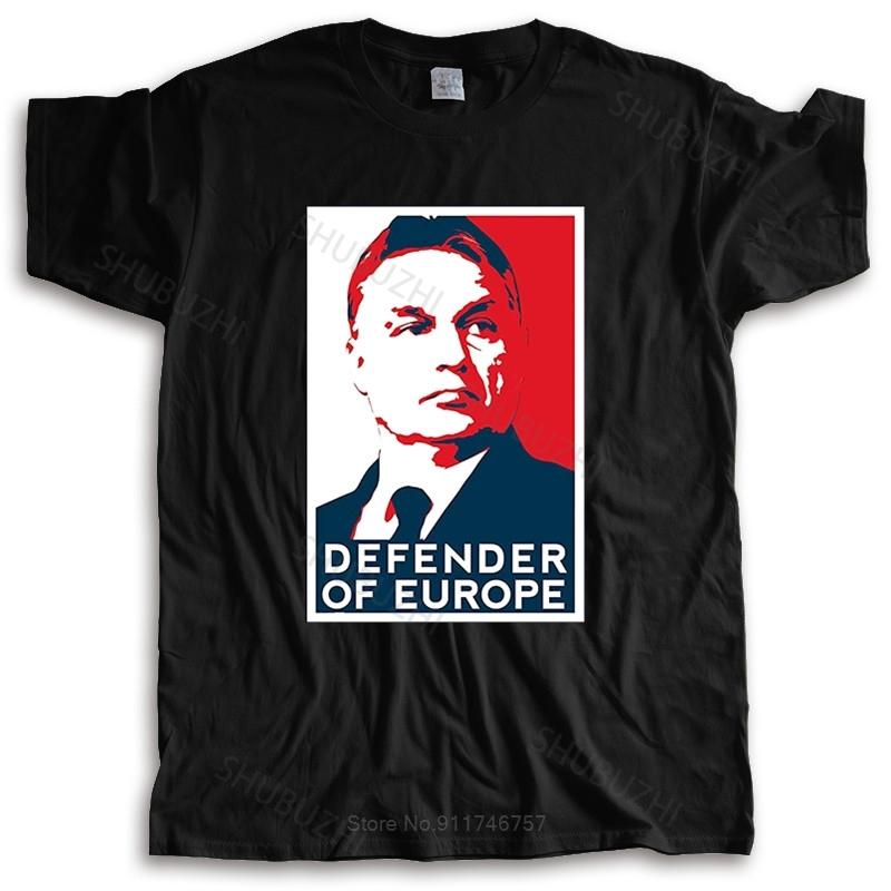 New Fashion T-shirt Men Crew Neck Tees T-Shirt Shirt V. Orban Hungary Ungarn Budapest Grenze Europa Cotton Tshirt for Boys