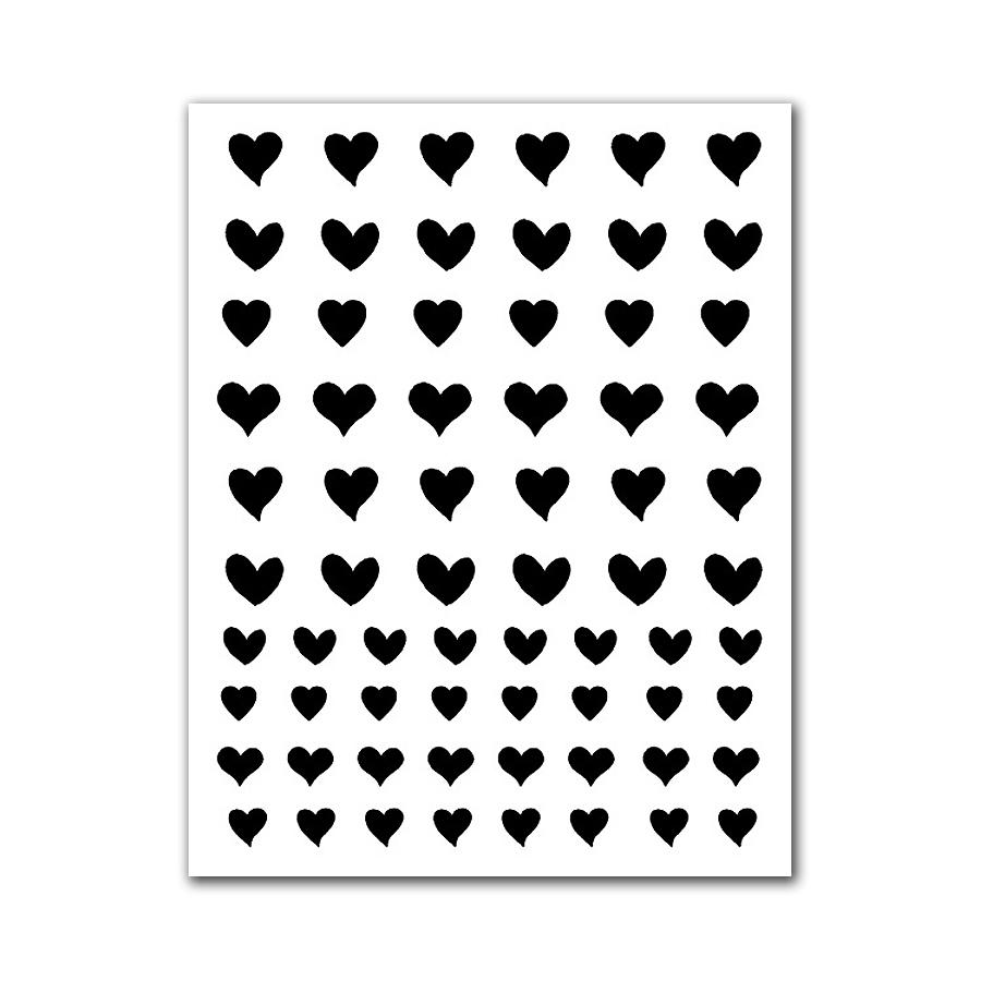 Nail Art Airbrush Sticker Stencil Hollow Heart Butterfly Bear Star French Template Nail Stickers Manicure Tool