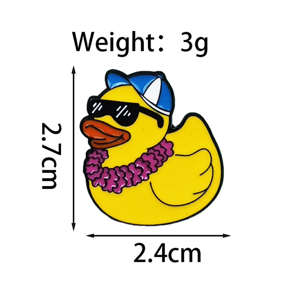 Adorable Yellow Duck Cartoon Brooch: Cute Children s Backpack & Clothing Accessory