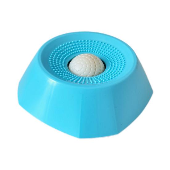 

Dog Licking Bowl Slow Feeder with Rolling Ball Pet Enrichment Lick Toy for Liquid Treats Bone Broth Yogurt Dogs Cats Slow Feeding Dish синий