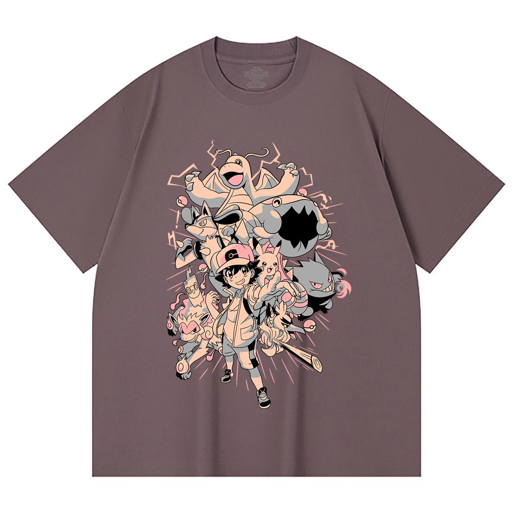 230 Gsm 100% Cotton Pokemon V20 Print Unisex Heavy Cotton T Shirt