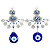 Blue Evil Eye Pendant Wall Hanging Ornament Round Waterdrop Shape Amulet Decor