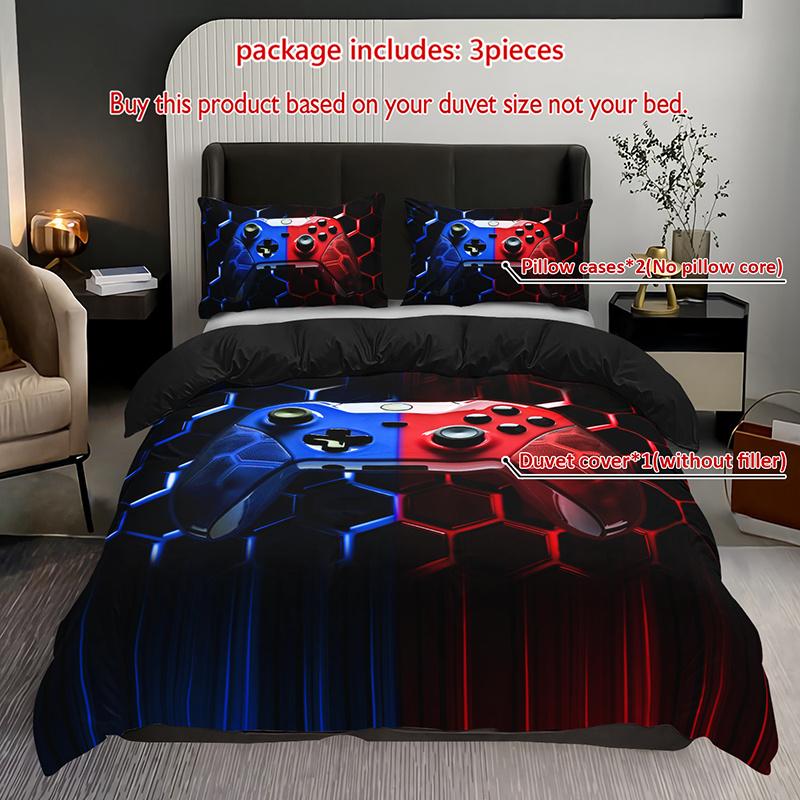 

3 предмета Постельное белье в геймерском стиле Комплект пододеяльника Постельное белье с видеоигрой Комплект стеганого одеяла Крутой комплект стеганого одеяла на тему игры Декор игровой спальни Duvet Cover Set&EU Single(135x200cm)