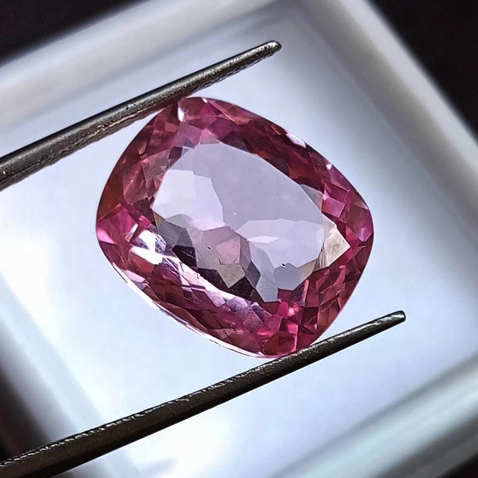 Certified Natural Pink Sapphire Cushion Cut 14+ Ct Fabulous Loose Gemstone