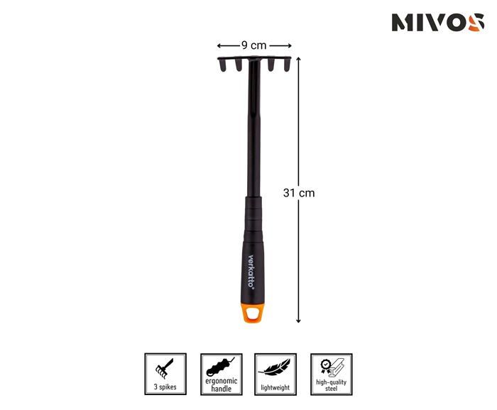 Hand Rake - Mivos - Vr-7282 - High-quality Steel - Ergonomic - 5 Teeth