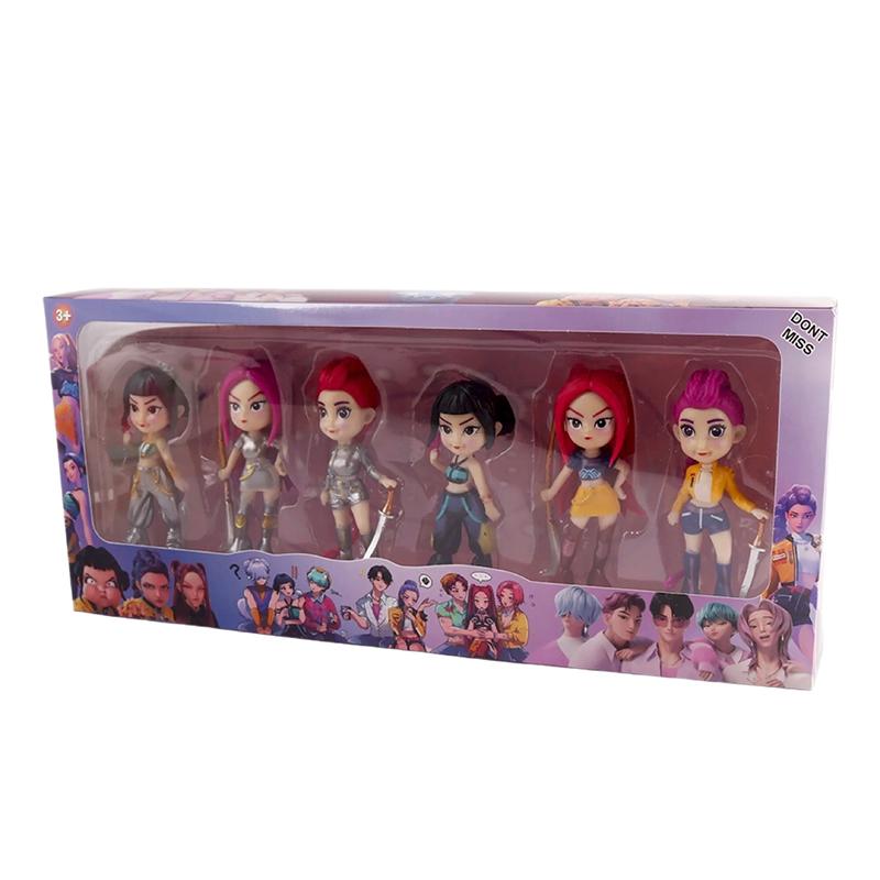 NEW  6pcs/Set Kpop Demon Hunters Action Figure Toy Derpys Tiger Rumi Mira Zoey Sussy Figurine Doll Fans Gift  Christmas Gift