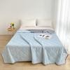Cooling Ice Silk Summer Quilt - Lightweight, Washable, Solid Color for Single/Double Beds