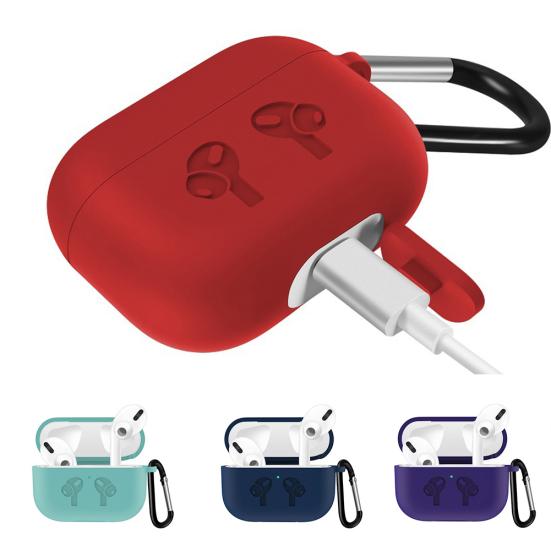 Silicone Portable Earphone Protective Case Cover with Hook for Air-Pods Pro 3