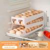 Multi-layer Slide Egg Storage Box Ladder Style Egg Box Large Capacity Automatic Rolling Refrigerator Egg Tray Organizer
